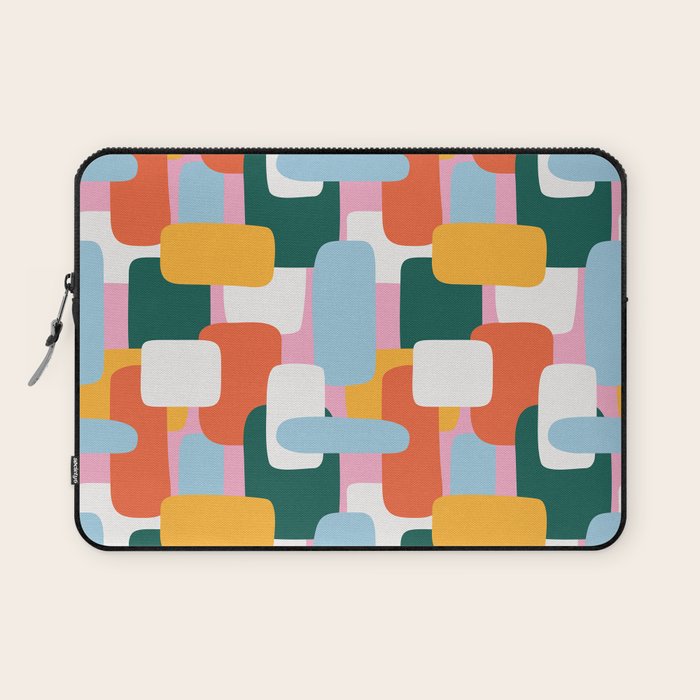 Abstract geometric shape art pattern Laptop Sleeve Gallery Image 1