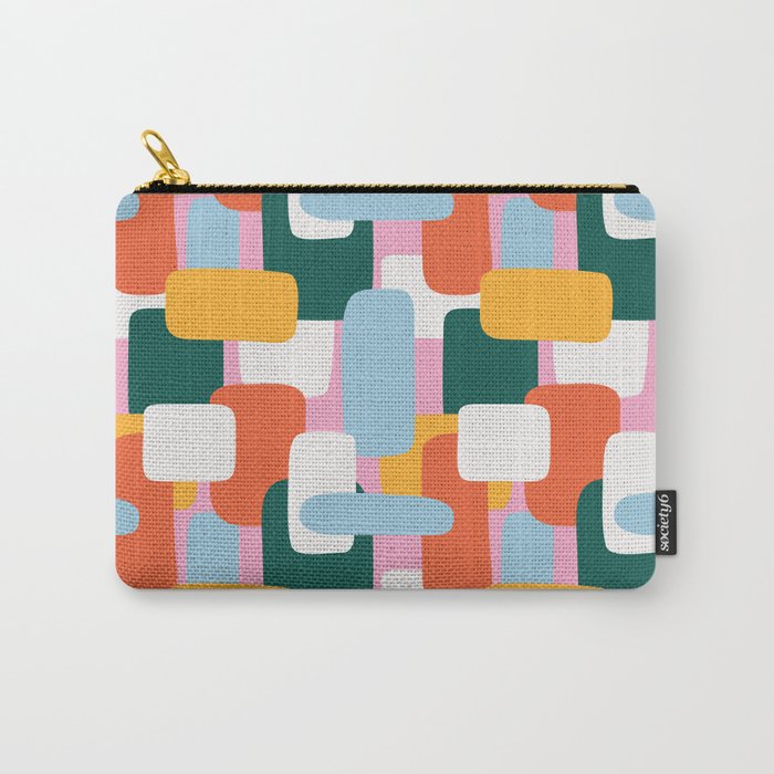 Abstract geometric shape art pattern Carry All Pouch Gallery Image 1