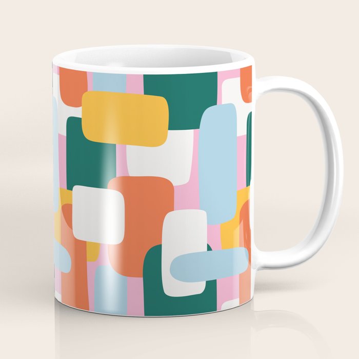 Abstract geometric shape art pattern Coffee Mug Gallery Image 1
