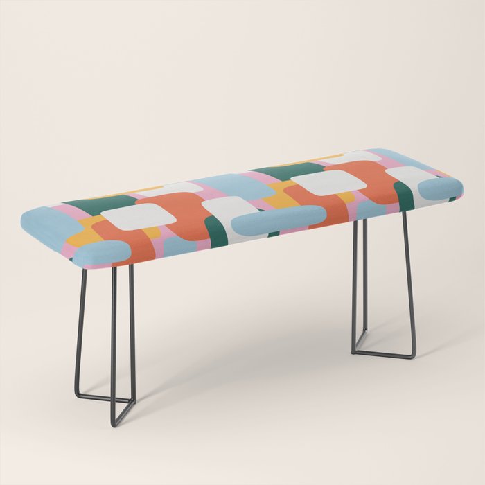 Abstract geometric shape art pattern Bench Gallery Image 1