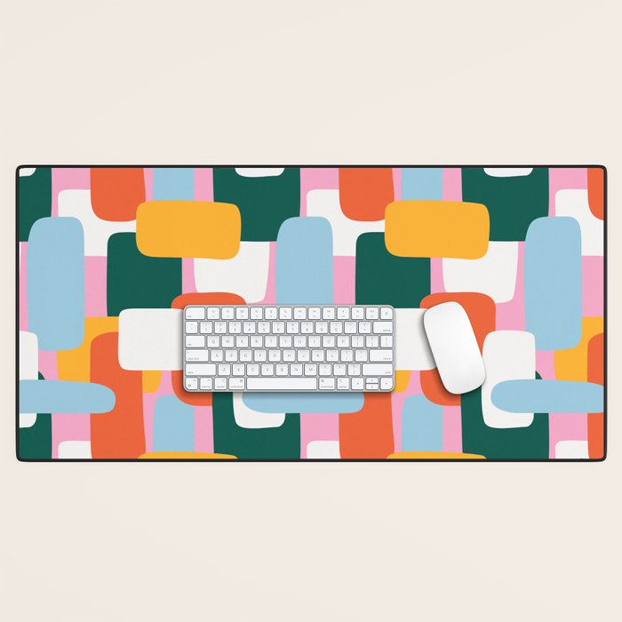 Abstract geometric shape art pattern Desk Mat Gallery Image 1