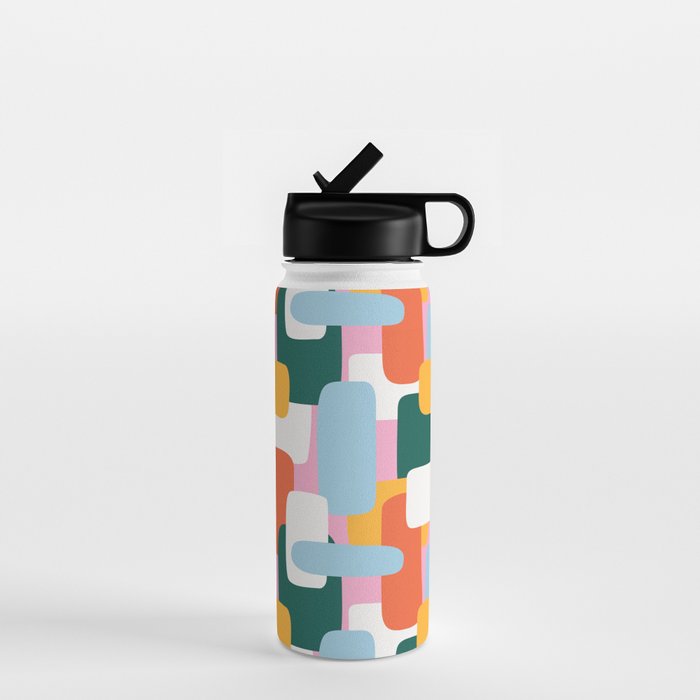 Abstract geometric shape art pattern Water Bottle Gallery Image 1