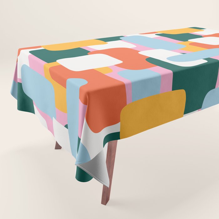 Abstract geometric shape art pattern Tablecloth Gallery Image 1