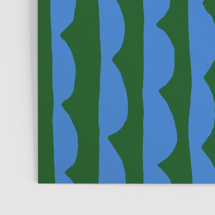 Thin Scalloped Line in blue and green Poster Gallery Image 3