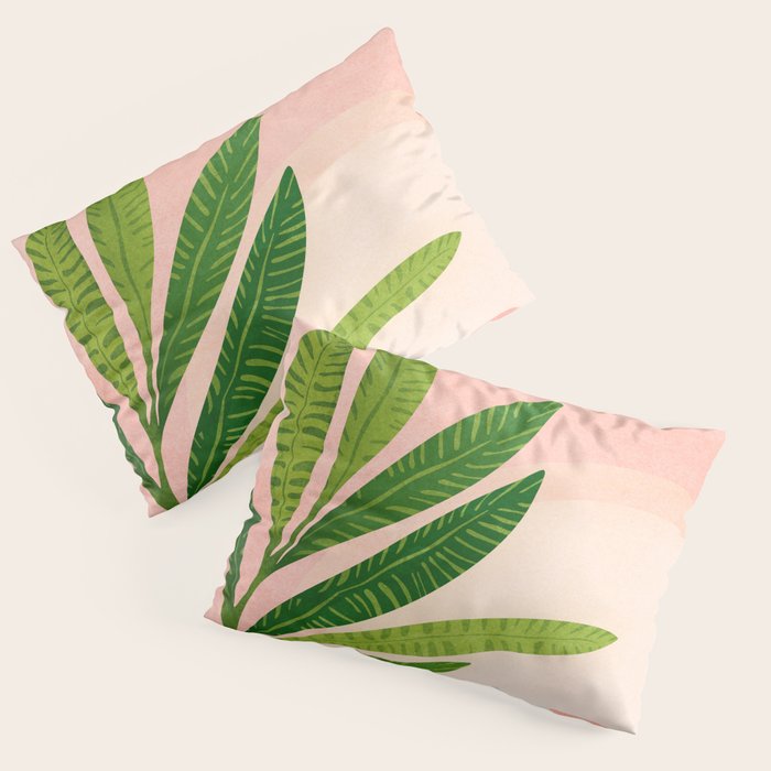 Vacation Views - Pink Coastal Landscape Pillow Sham Gallery Image 3