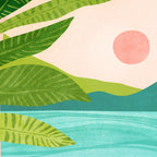 Vacation Views - Pink Coastal Landscape Coffee Mug Gallery Image 2