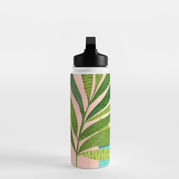 Vacation Views - Pink Coastal Landscape Water Bottle Gallery Image 3