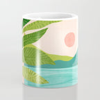 Vacation Views - Pink Coastal Landscape Coffee Mug Gallery Image 4