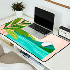 Vacation Views - Pink Coastal Landscape Desk Mat Gallery Image 2