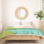 Vacation Views - Pink Coastal Landscape Duvet Cover Gallery Image 3
