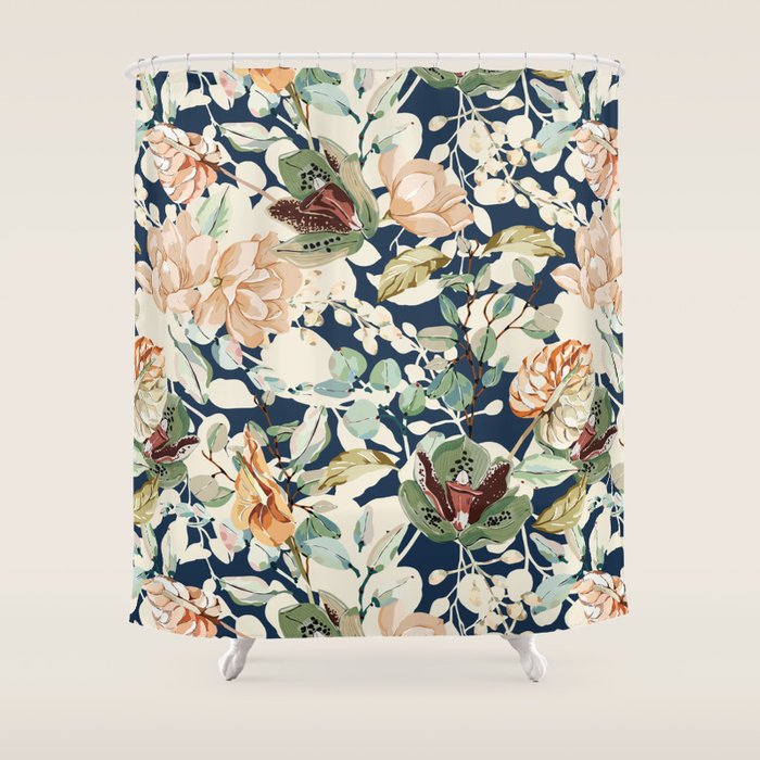 Lush colorful exotic garden D Shower Curtain Gallery Image 1