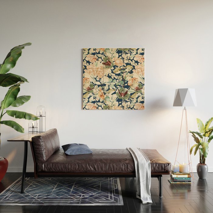 Lush colorful exotic garden D Wood Wall Art Gallery Image 2