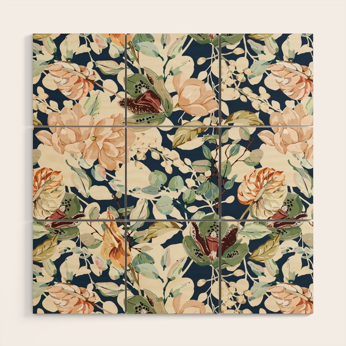 Lush colorful exotic garden D Wood Wall Art Gallery Image 1