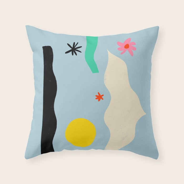 FLOWER EYES Throw Pillow Gallery Image 6