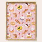 Vintage sweet pastry dessert food pattern Serving Tray Gallery Image 1