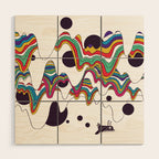 Psychedelic Planet Wood Wall Art Gallery Image 1