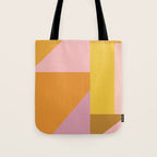 Shapes in Vintage Modern Pink, Orange, Yellow, and Lavender Tote Bag Gallery Image 1