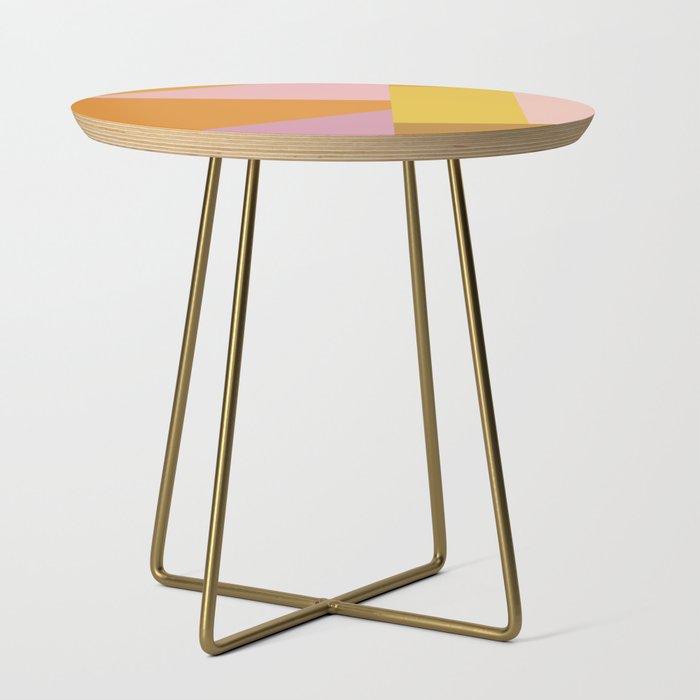 Shapes in Vintage Modern Pink, Orange, Yellow, and Lavender Side Table Gallery Image 1