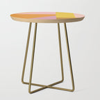 Shapes in Vintage Modern Pink, Orange, Yellow, and Lavender Side Table Gallery Image 1