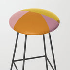 Shapes in Vintage Modern Pink, Orange, Yellow, and Lavender Stool Gallery Image 2
