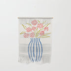 Stripe Flower Vase - Pastel Colors Wall Hanging Gallery Image 1