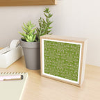 Playful Doodled Blooms Pattern - Green Mini Art Print Gallery Image 2