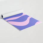 Wavy Land - Pink and Blue Yoga Mat Gallery Image 2