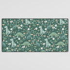 Folk Floral Dinosaur Desk Mat Gallery Image 3