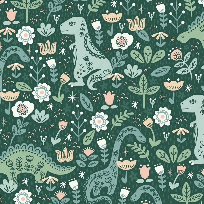 Folk Floral Dinosaur Coffee Mug Gallery Image 2