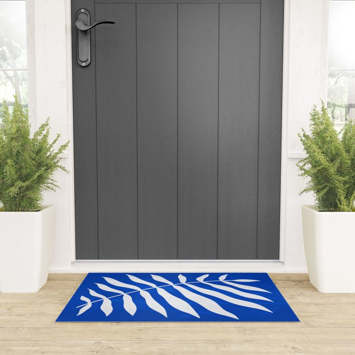 Wild Ferns: Persian Blue Edition Welcome Mat Gallery Image 3