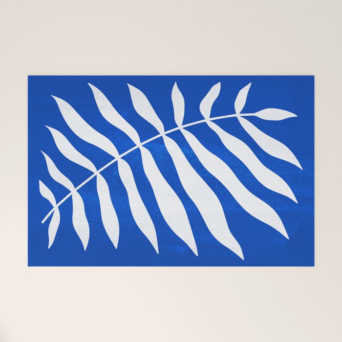 Wild Ferns: Persian Blue Edition Welcome Mat Gallery Image 1