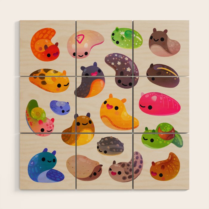 Land slug - bright Wood Wall Art Gallery Image 1