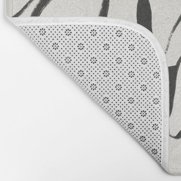 Minimal Line Leaves #1 Bath Mat Gallery Image 2