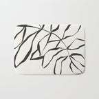 Minimal Line Leaves #1 Bath Mat Gallery Image 1