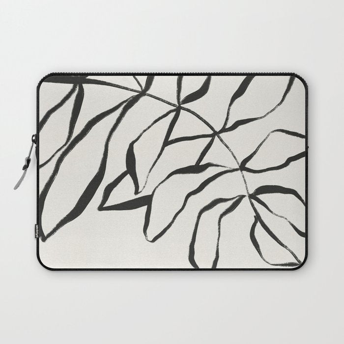 Minimal Line Leaves #1 Laptop Sleeve Gallery Image 1