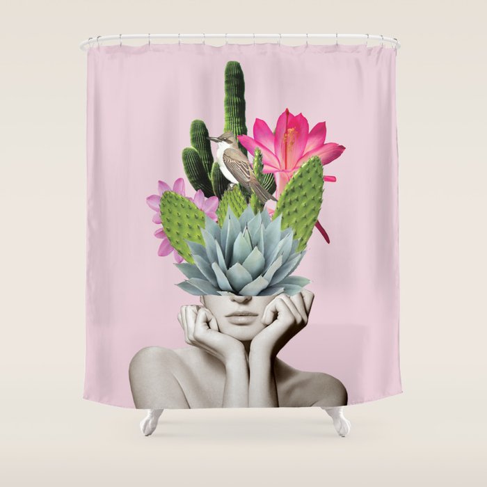 Cactus Lady Shower Curtain Gallery Image 1