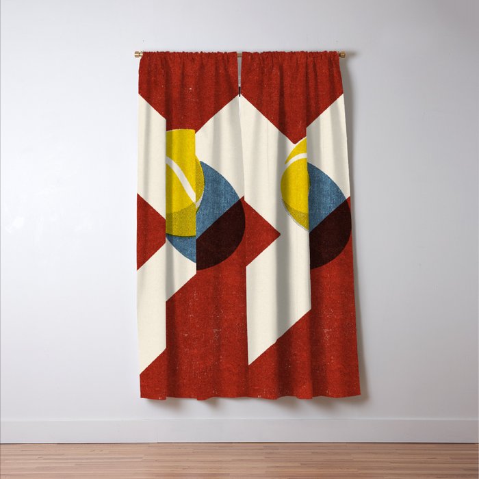 BALLS / Tennis (Clay Court) Window Curtain Gallery Image 3
