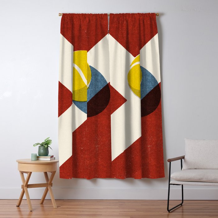 BALLS / Tennis (Clay Court) Window Curtain Gallery Image 5