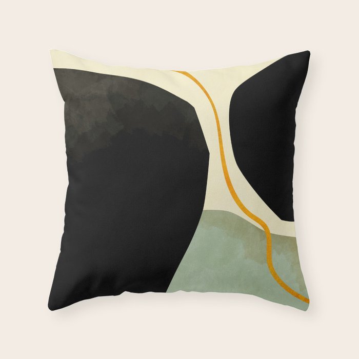 shapes organic mid century modern Throw Pillow Gallery Image 6