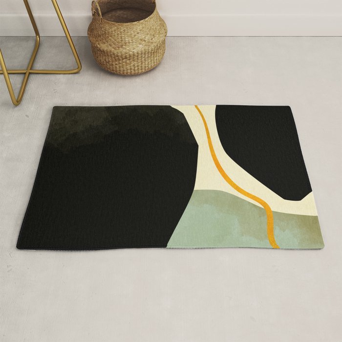 shapes organic mid century modern Rug Gallery Image 1
