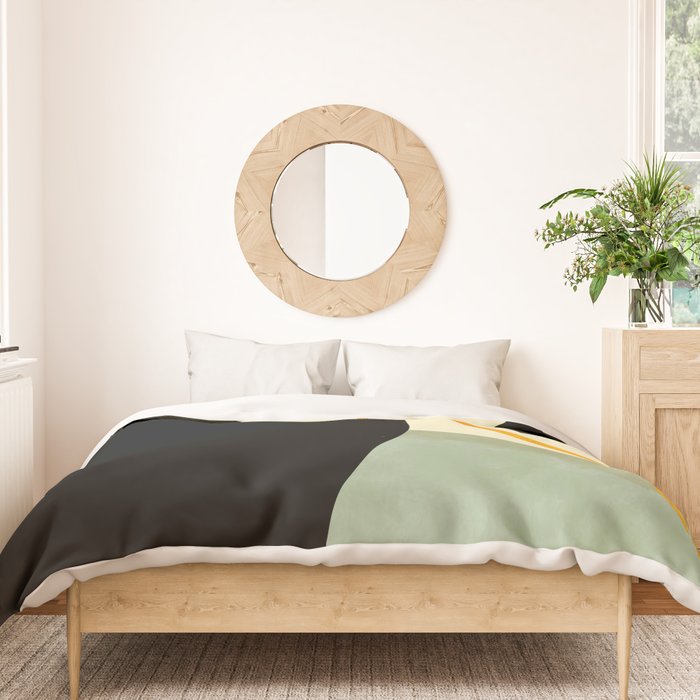 shapes organic mid century modern Duvet Cover Gallery Image 3