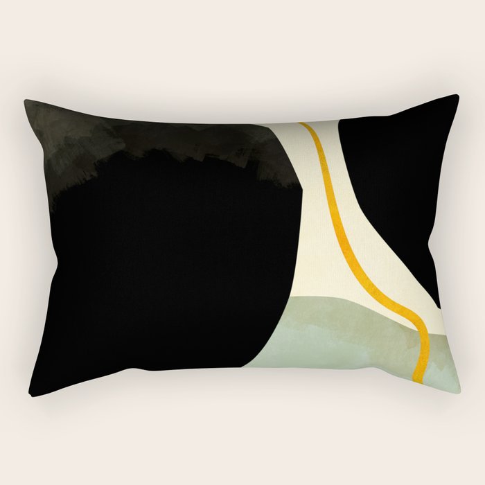 shapes organic mid century modern Rectangular Pillow Gallery Image 1