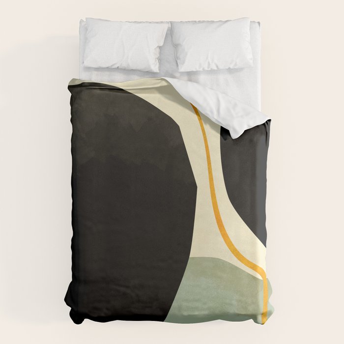 shapes organic mid century modern Duvet Cover Gallery Image 1