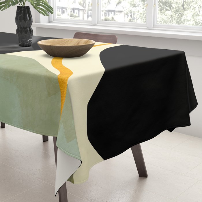 shapes organic mid century modern Tablecloth Gallery Image 3