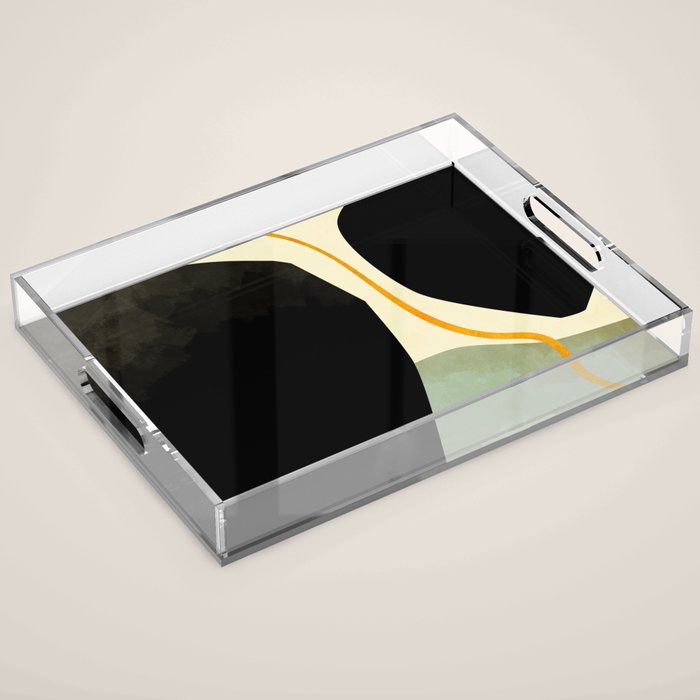 shapes organic mid century modern Acrylic Tray Gallery Image 1