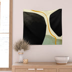 shapes organic mid century modern Wall Tapestry Gallery Image 2
