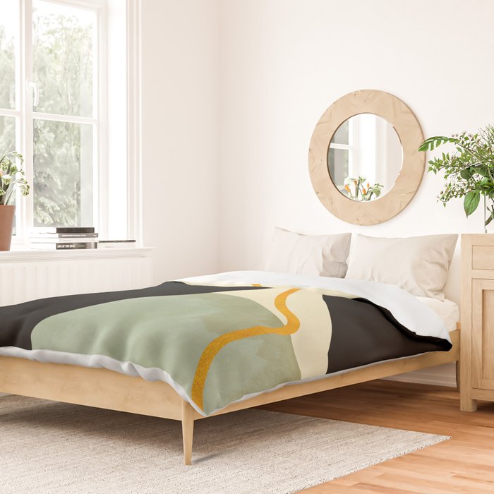 shapes organic mid century modern Duvet Cover Gallery Image 2