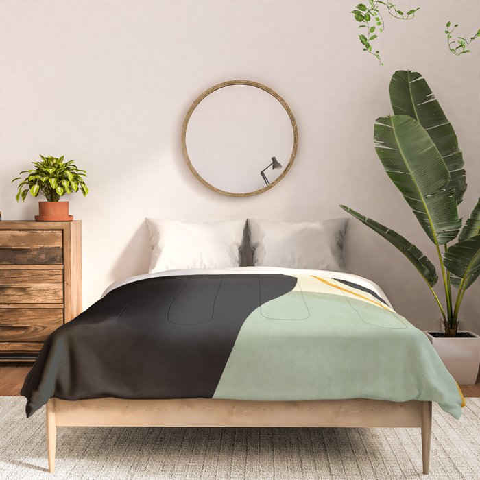 shapes organic mid century modern Comforter Gallery Image 3