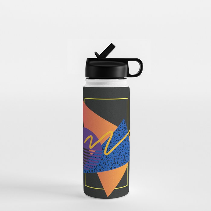 Memphis pattern 113 - 80s / 90s Retro Water Bottle Gallery Image 1