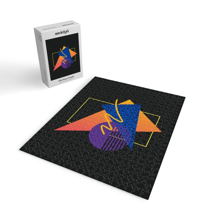 Memphis pattern 113 - 80s / 90s Retro Jigsaw Puzzle Gallery Image 2